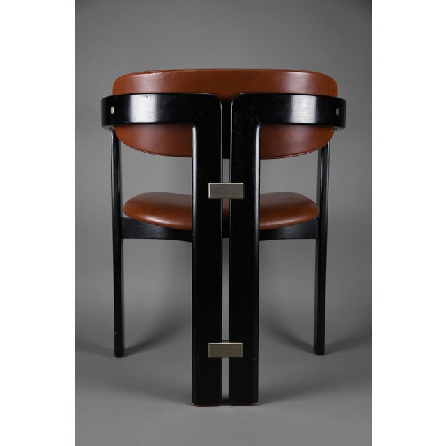 Black Vintage Pamona Armchair by Augusto Savini for Pozzi, Italy, 1965 For Sale - Image 8 of 16