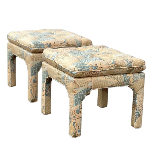 Billy Baldwin Pair Large Mid Century Billy Baldwin Style Benches/Ottomans For Sale - Image 4 of 14