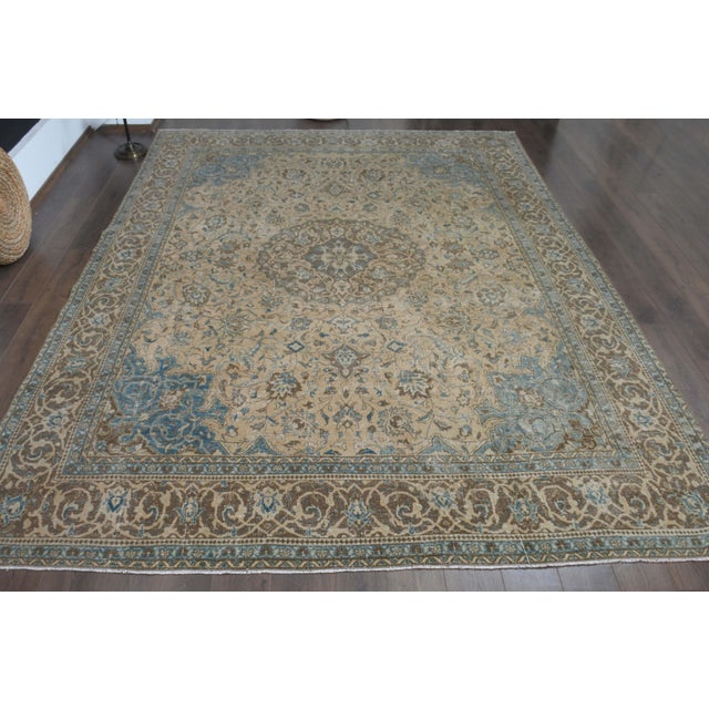 Vintage Persian Hand-Knotted area rug is a semi-antique vintage area rug. The '70s Eastern region of Anatolian's unique...
