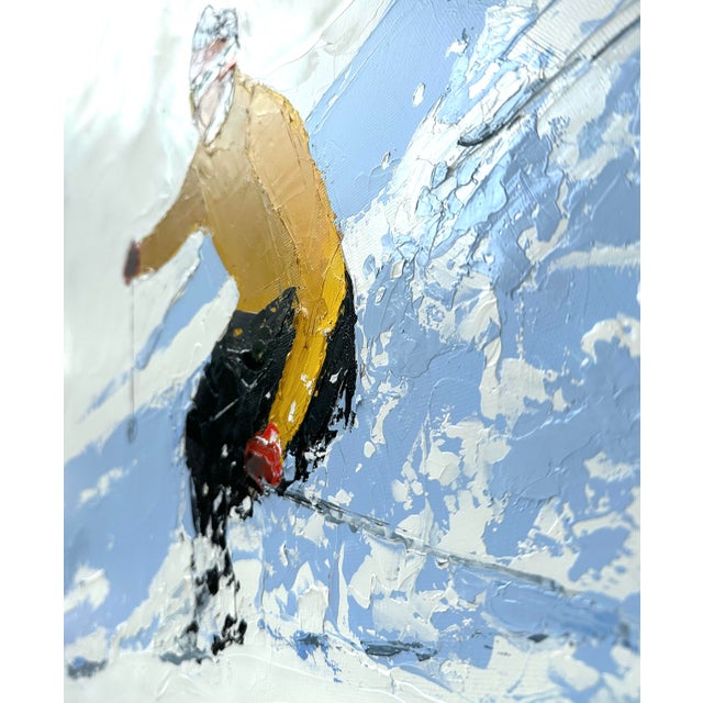 Painting skiers in a simple setting can be more dramatic and thought provoking than adding trees, moguls, and chairlifts....