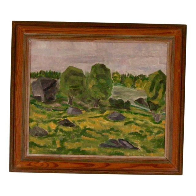 Gunnar Wärn, Trees, 1950s, Oil on Panel, Framed For Sale