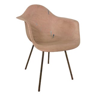 1950s Eames for Herman Miller Fiberglass Armchair – Sculptural Form W/ Artist Patina For Sale