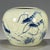 Vintage Chinese Celadon Glaze Blue & White "Shrimp" Brush Washer / Water Pot For Sale - Image 4 of 9