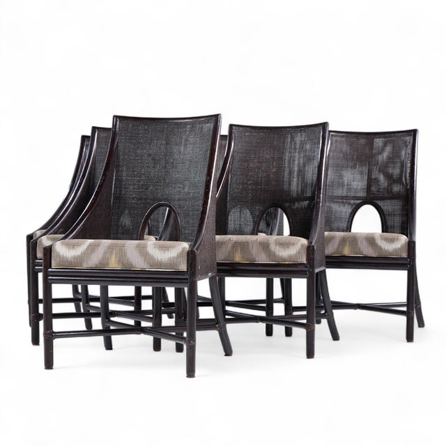 Contemporary Barbara Barry for Baker McGuire Tobacco Cane Dining Chairs - Set of 6 For Sale - Image 3 of 11