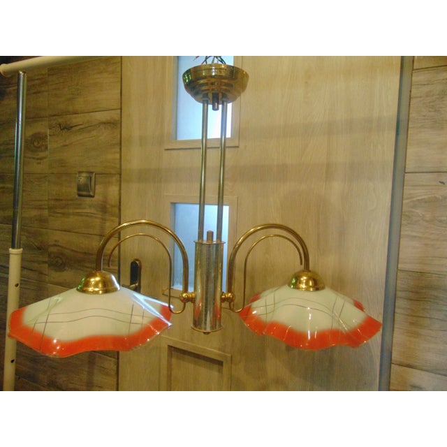 Vintage Brass Chandelier Lamp For Sale - Image 6 of 6
