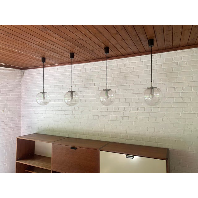 Globe Handblown Bubble Ceiling Pendant Lamp from Glashütte Limburg, 1960s, Set of 2 For Sale - Image 11 of 12