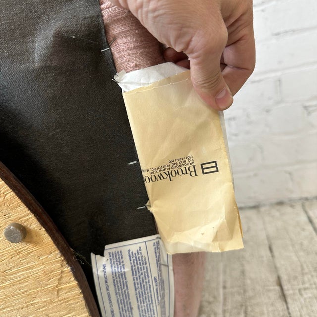 1980s Barrel Back Swivel Chair by Brookwood Furniture For Sale - Image 9 of 12