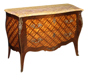 20th Century Louis XV French Style Inlaid Commode, 1950s