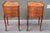 1950s Pair of Restored French Louis XV Style Rosewood Inlaid Side Tables Nightstands For Sale - Image 9 of 12