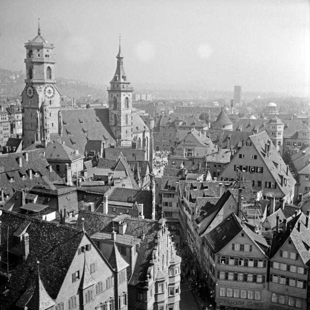 1930s View From City Hall Belfry to Old City, Stuttgart Germany, 1935 For Sale - Image 5 of 5