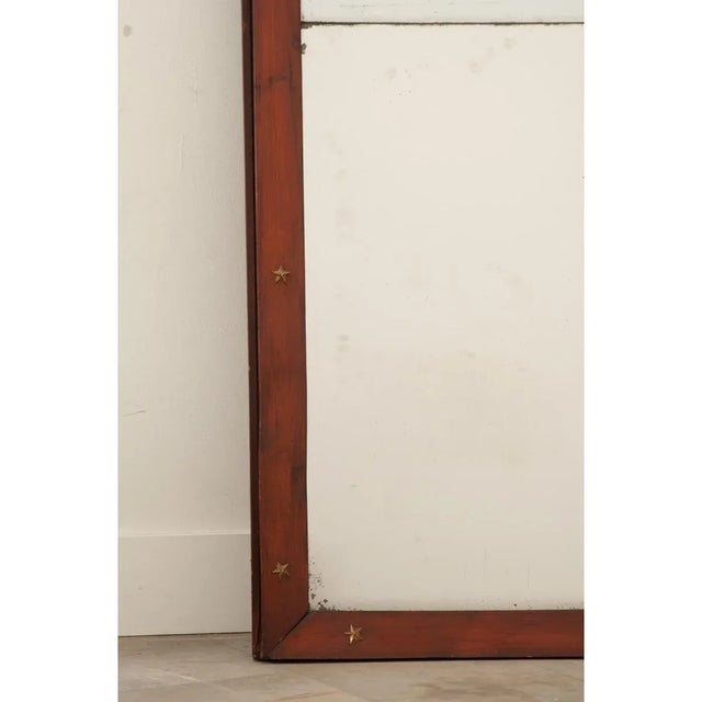 Traditional French 19th Century Empire Mahogany Mirror With Bronze Stars For Sale - Image 3 of 11