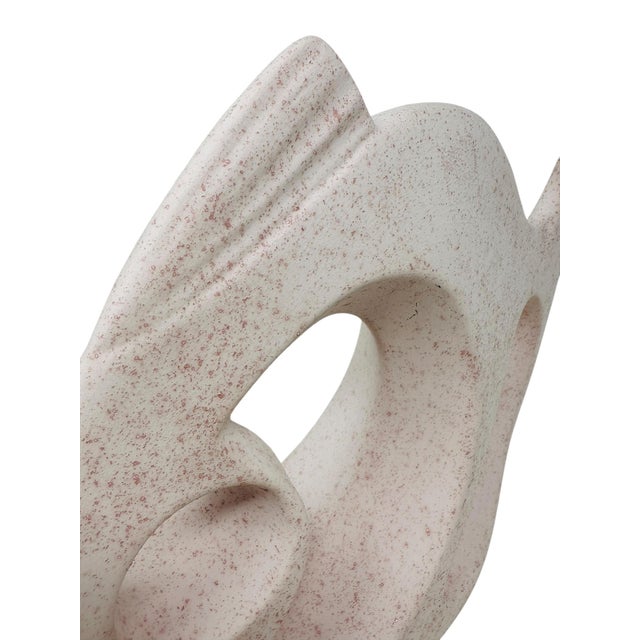 1980s Vintage 1980s Postmodern Pink Speckled Fish Sculpture | Memphis Style Ceramic Art Decor | Abstract Tropical Nautical Figurine For Sale - Image 5 of 11