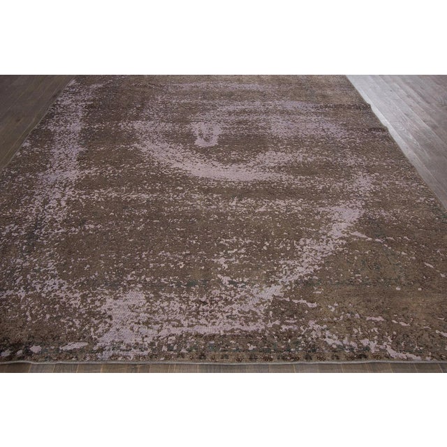 Mid 20th Century Vintage Overdyed Rug For Sale - Image 4 of 7