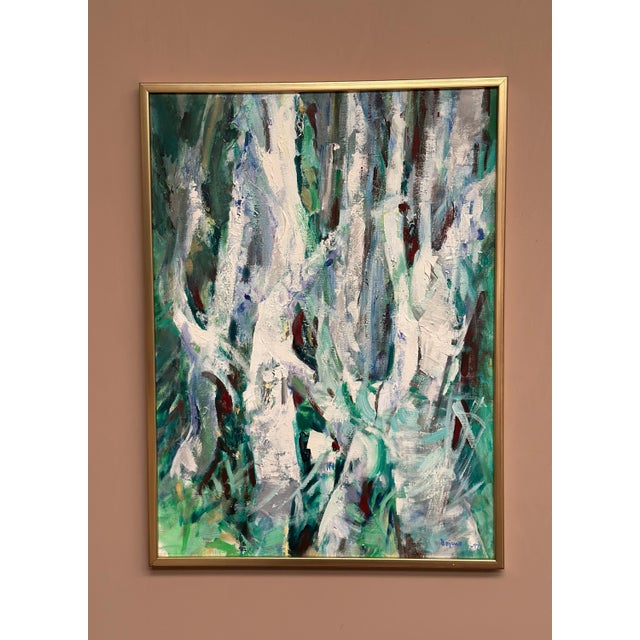 Kurt Dejmo, Mountain Forest White, 1997, Oil on Canvas, Framed For Sale - Image 10 of 18