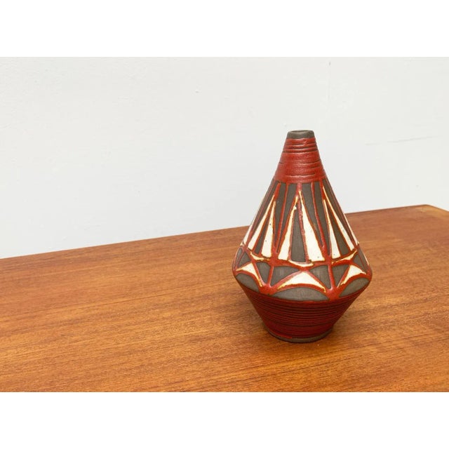 Mid-Century German Vase from Trenck Kellinghusen, 1960s For Sale - Image 4 of 18