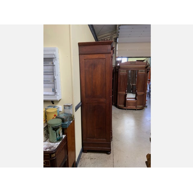 Antique Art Nouveau Wardrobe in Oak, 1890s For Sale - Image 9 of 10