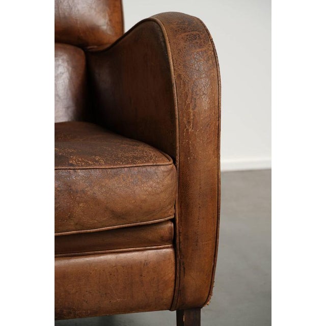 Vintage Industrial Sheepskin Lounge Chairs, Set of 2 For Sale - Image 12 of 14