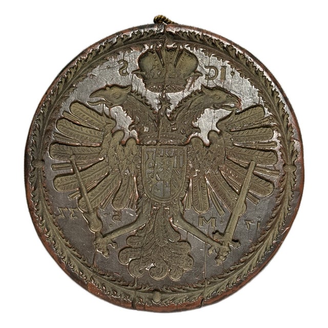 Wax Butter Mold with Habsburg Imperial Coat of Arms, 1737 For Sale