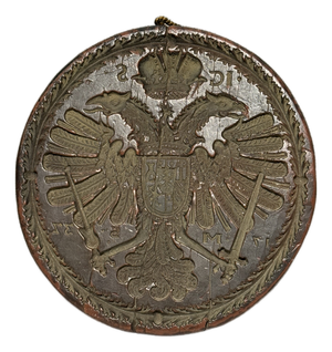 Wax Butter Mold with Habsburg Imperial Coat of Arms, 1737