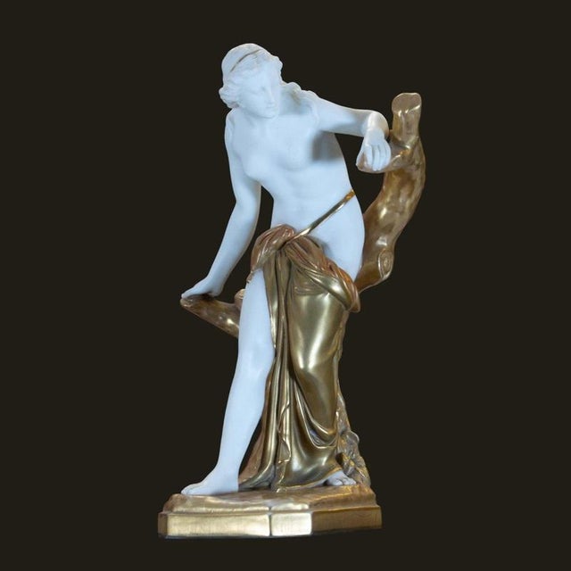 A superb royal worcester porcelain figure entitled the bather surprised, model number 486, after the celebrated sculpture...