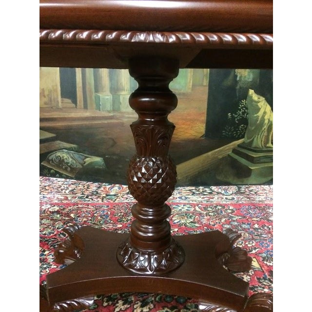 Traditional Antique Empire Games Table, Mahogany Game Table For Sale - Image 3 of 14