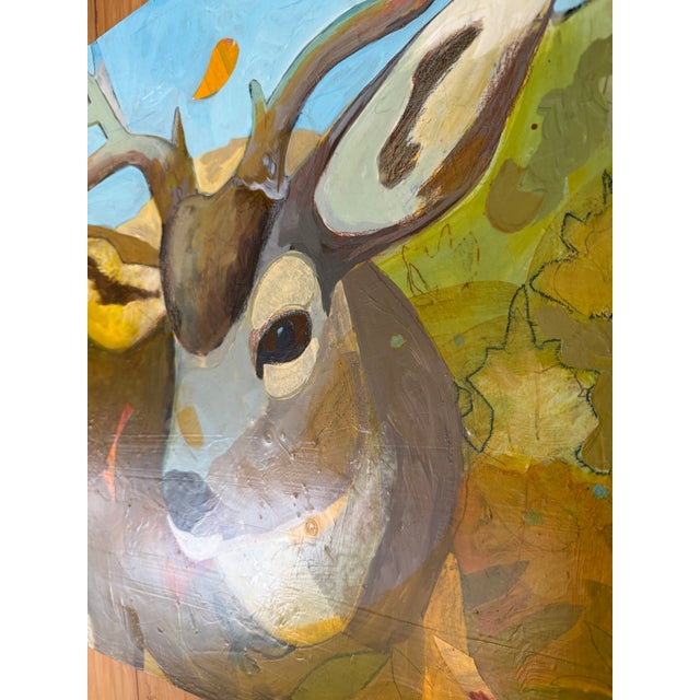 Expressionism “Buck Beauty” a Mule Deer by LWren Walraven For Sale - Image 3 of 10