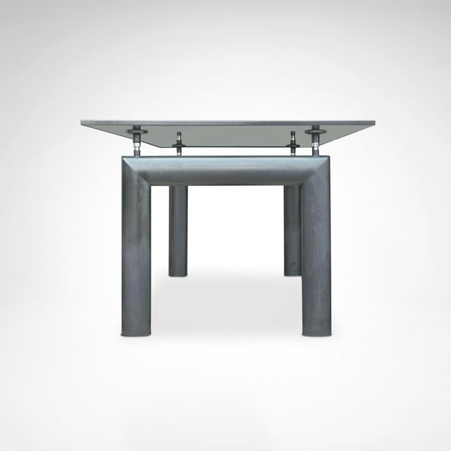 LC6 Glass and Metal Dining Table by Le Corbusier for Cassina, 1990s For Sale - Image 10 of 12