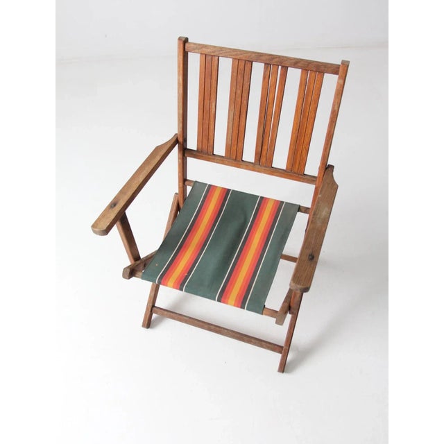 Mid-Century Modern Mid-Century Wooden Folding Chair For Sale - Image 3 of 9