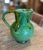 Vintage Drip-Glaze Green and Ochre Pottery Pitcher For Sale In New York - Image 6 of 6