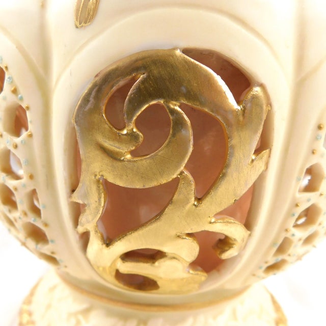 1940s Royal Rudolstat Vase or Jug With Reticulated Trim For Sale - Image 4 of 10