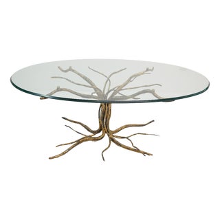 Coffee Table with Forged Metal Frame by Salvino Marsura, 1960s For Sale