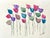 Floating Flowers Watercolor Painting by Sandra Wright For Sale