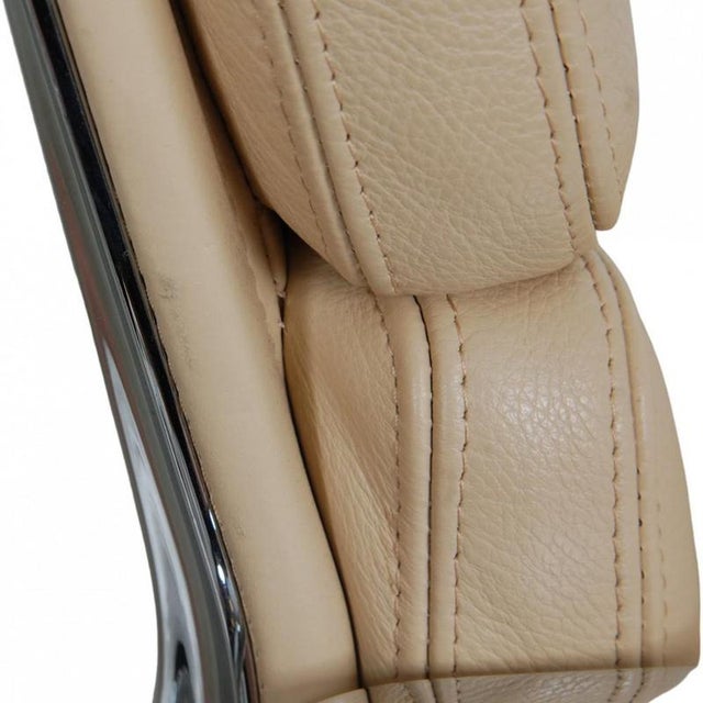 Ea-208 Softpad Chair in Beige Leather by Charles Eames, 2000s For Sale - Image 17 of 18