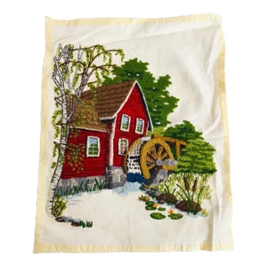 Vintage Handmade Embroidered Textile