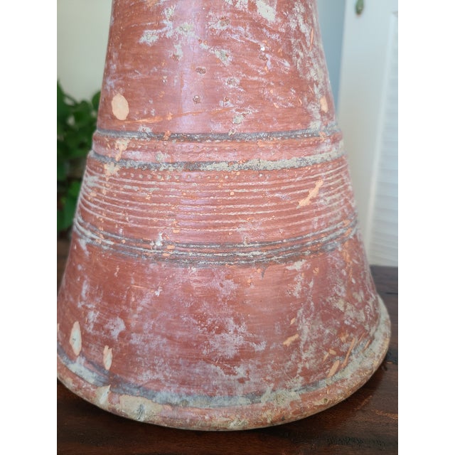 Red Early 20th Century Primitive African Terracotta Bedpost For Sale - Image 8 of 14