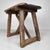 Vintage Japanese Wooden Stool, 1920s For Sale - Image 11 of 12