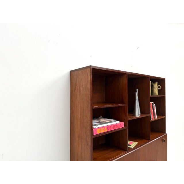 Bookcase Sideboard in Teak and Brass, 1960s For Sale - Image 16 of 18