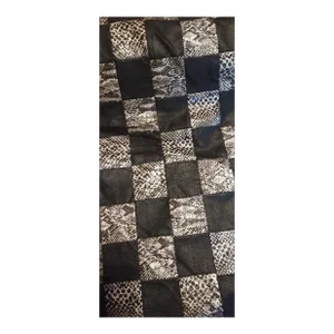 Faux Leather Patchwork Upholstery Fabric- 8 2/3 Yards