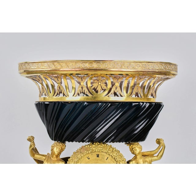 Unique mantelpiece made of glass and bronze created in the period of Nicholas I (1825-1855) carried out in the late...