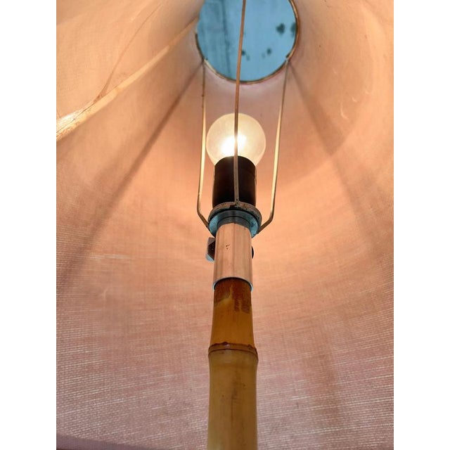 Art Deco Bamboo Floor Lamp in the style of Josef Frank, 1940s For Sale - Image 6 of 11