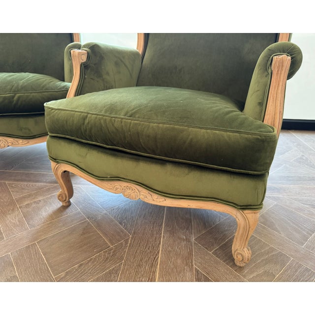 Antique French Wing Armchairs, 1880, Set of 2 For Sale - Image 3 of 14