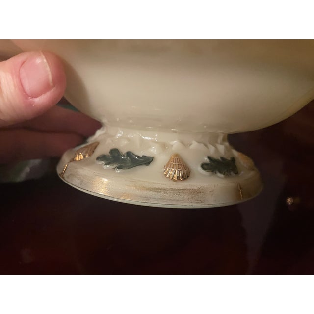 Glass Antique Northwood Glass Company Nautilus (Argonaut Shell) Pattern Custard Glass Covered Butter Dish C. Early 1900's For Sale - Image 7 of 17