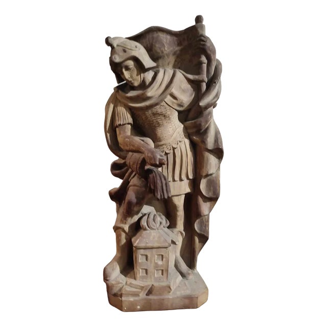 Saint Florian, 19th Century, Limewood For Sale