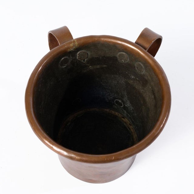 Metal Early 19th Century Double Handle Copper Tavern Mug For Sale - Image 7 of 11