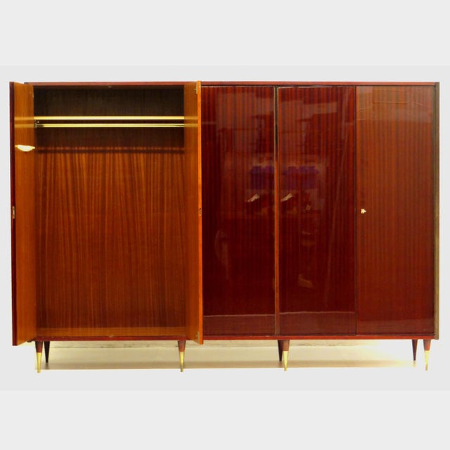 Mid-Century Modern Large Mid-Century 5-Door Wardrobe in Mahogany, 1960s For Sale - Image 3 of 10