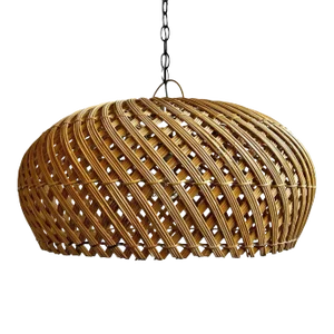 Wicker Dome Pendant Light Medium