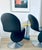 Verner Panton System 1-2-3 Swivel Chairs Pair Black Leather - Space Age Scandinavian For Sale In New York - Image 6 of 8