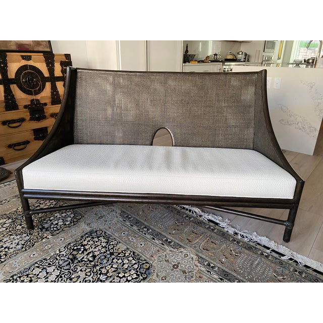 Baker, Knapp & Tubbs Contemporary Baker White Settee For Sale - Image 4 of 4