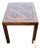 Henredon Oak Square Table Parquet Top Reeded Parsons Legs Mid Century End For Sale
