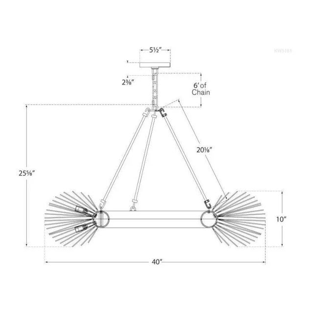Modern Kelly Wearstler for Visual Comfort Signature Strada Ring Chandelier in Gild For Sale - Image 3 of 3